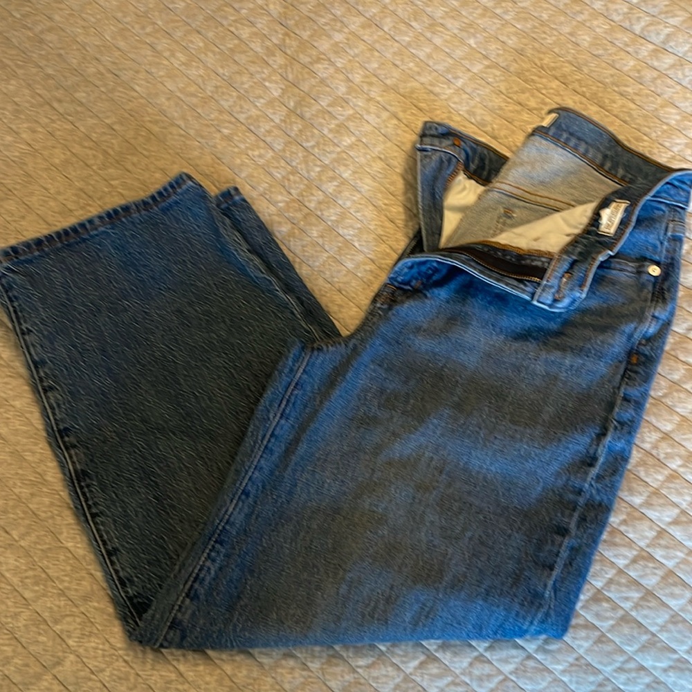 EUC Madewell The Perfect Vintage Wide Leg Crop Jean, size 28